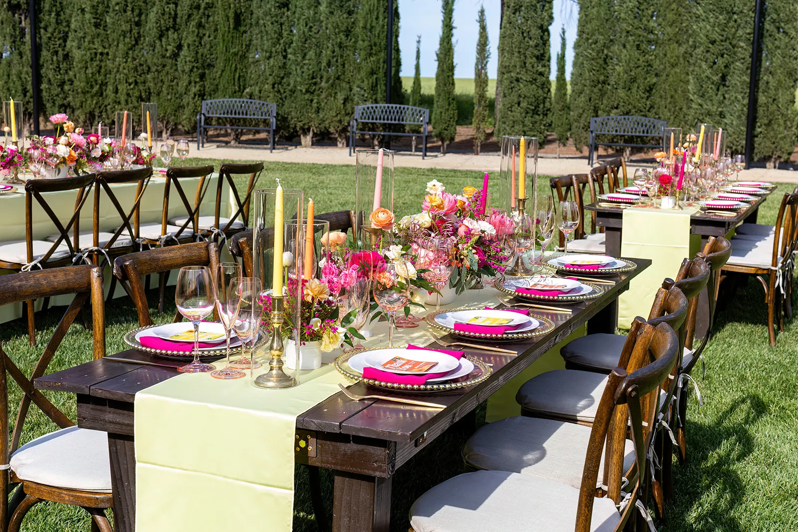 garden party floral centerpieces
