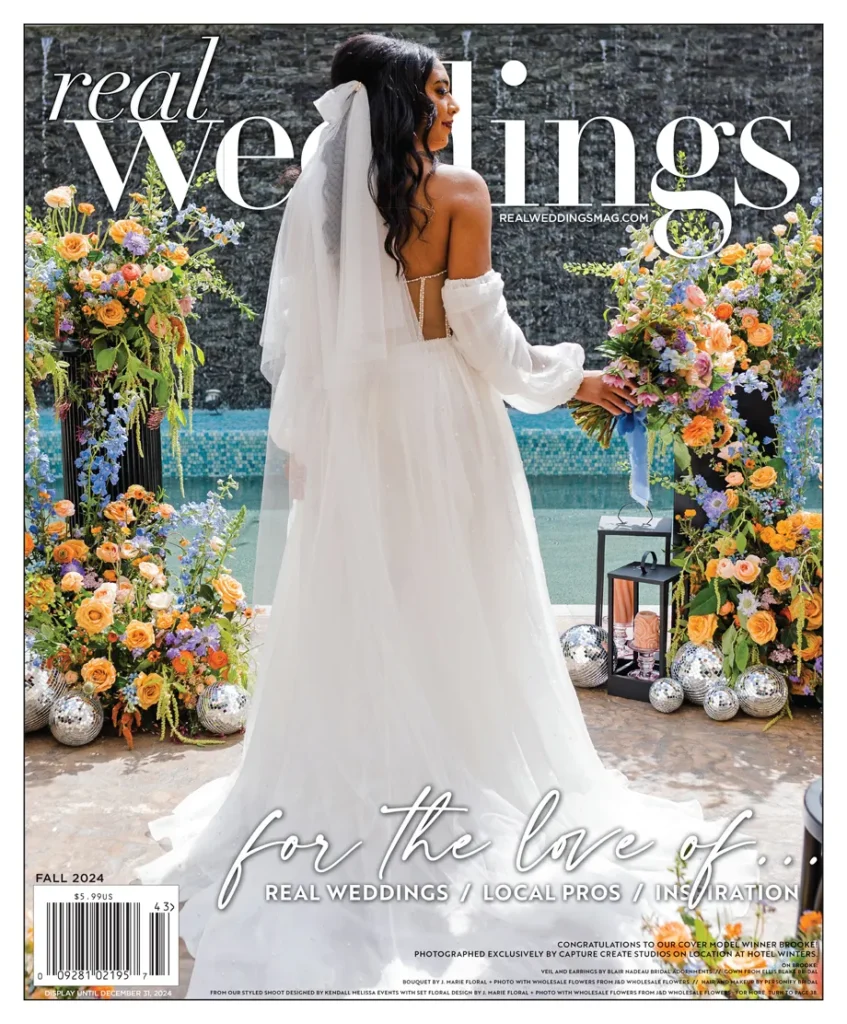 Real Weddings magazine J&D Wholesale feature