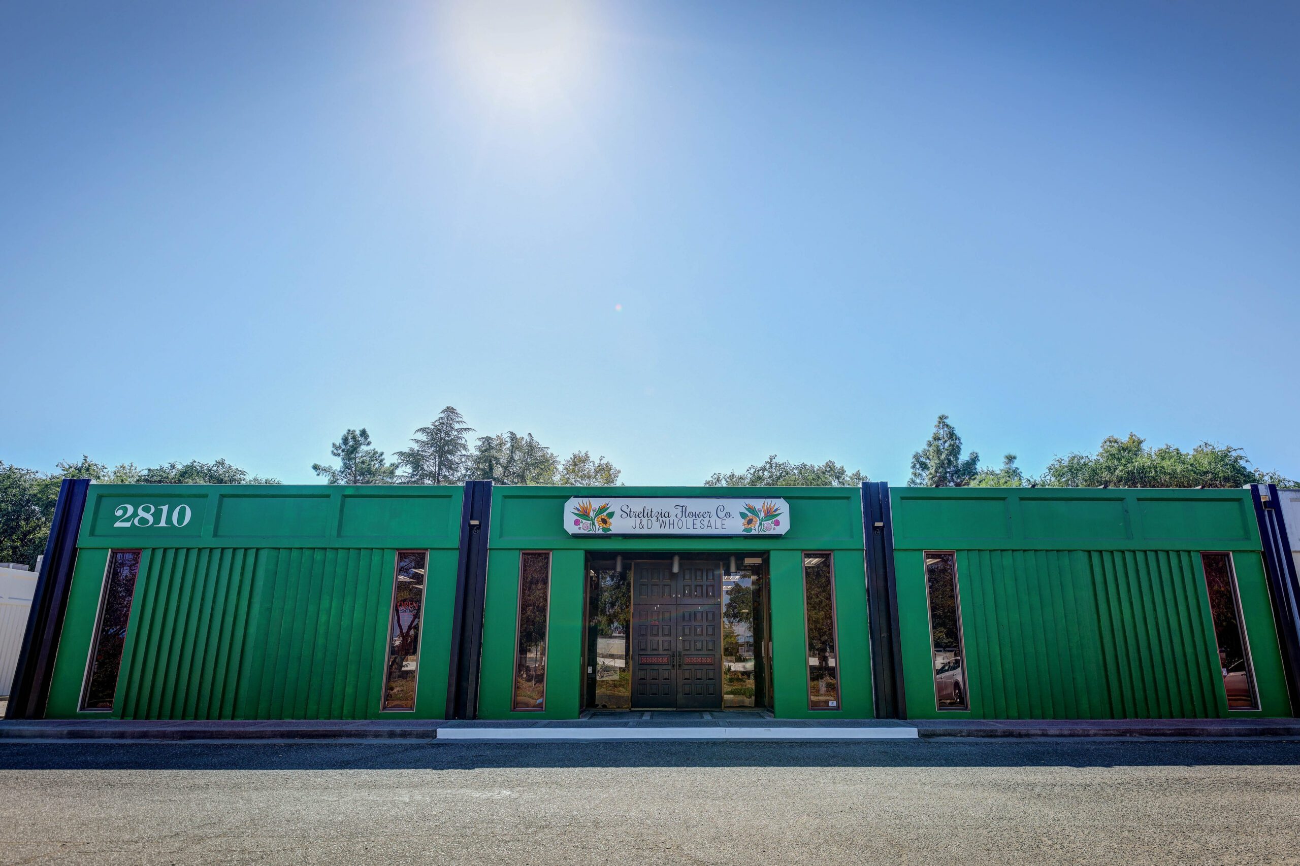 J&D Wholesale florist storefront sign